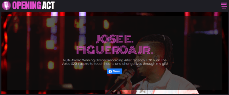 Josee E. Figueroa Jr., a multi-award-winning gospel artist, performs passionately, sharing his mission to inspire and uplift through music.